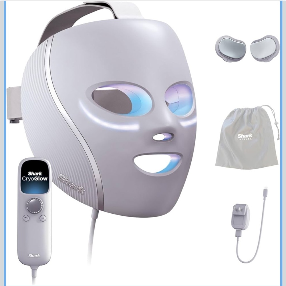 Shark CryoGlow Face Mask with Under-Eye Cooling and Red & Blue LED